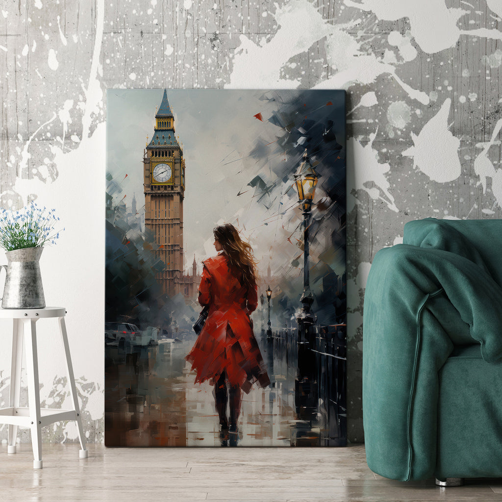 Lady in London Canvas Print