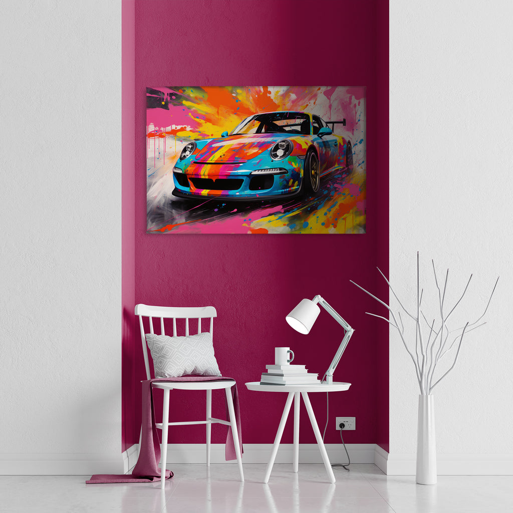 Rainbow Racer Canvas Print