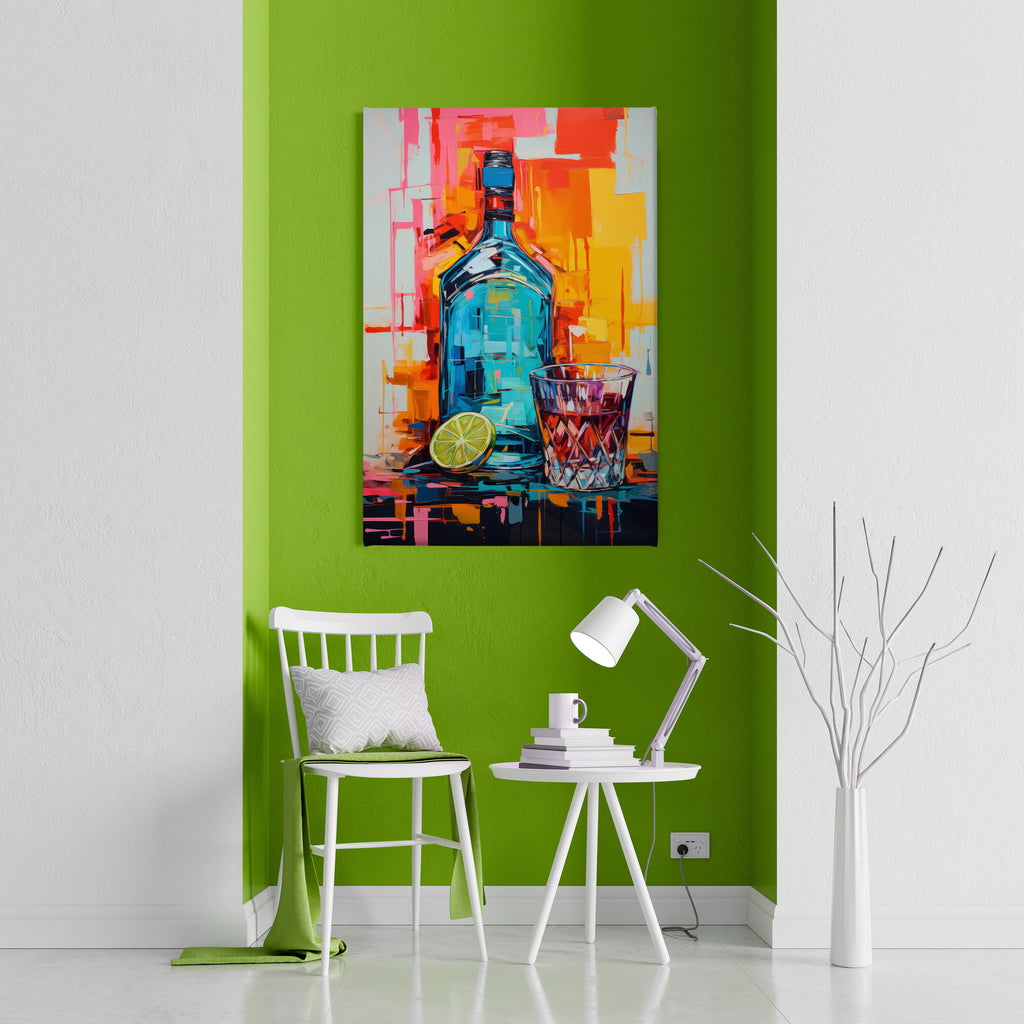 Slice of lime Canvas Print